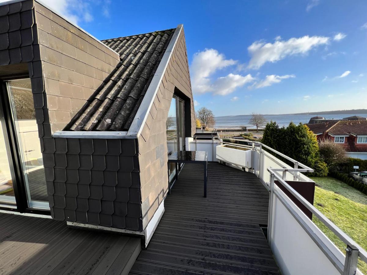 BEACH HOUSE II - Penthousewohnung in Bestlage mit sonniger Dachterrasse und top Meerblick Harrislee Exterior foto